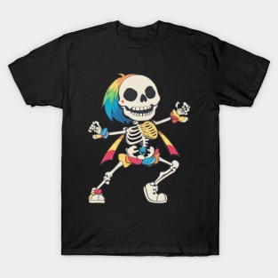 Rainbow dancing skeleton T-Shirt